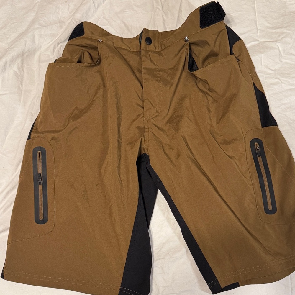 Men's Brown and Black Shorts